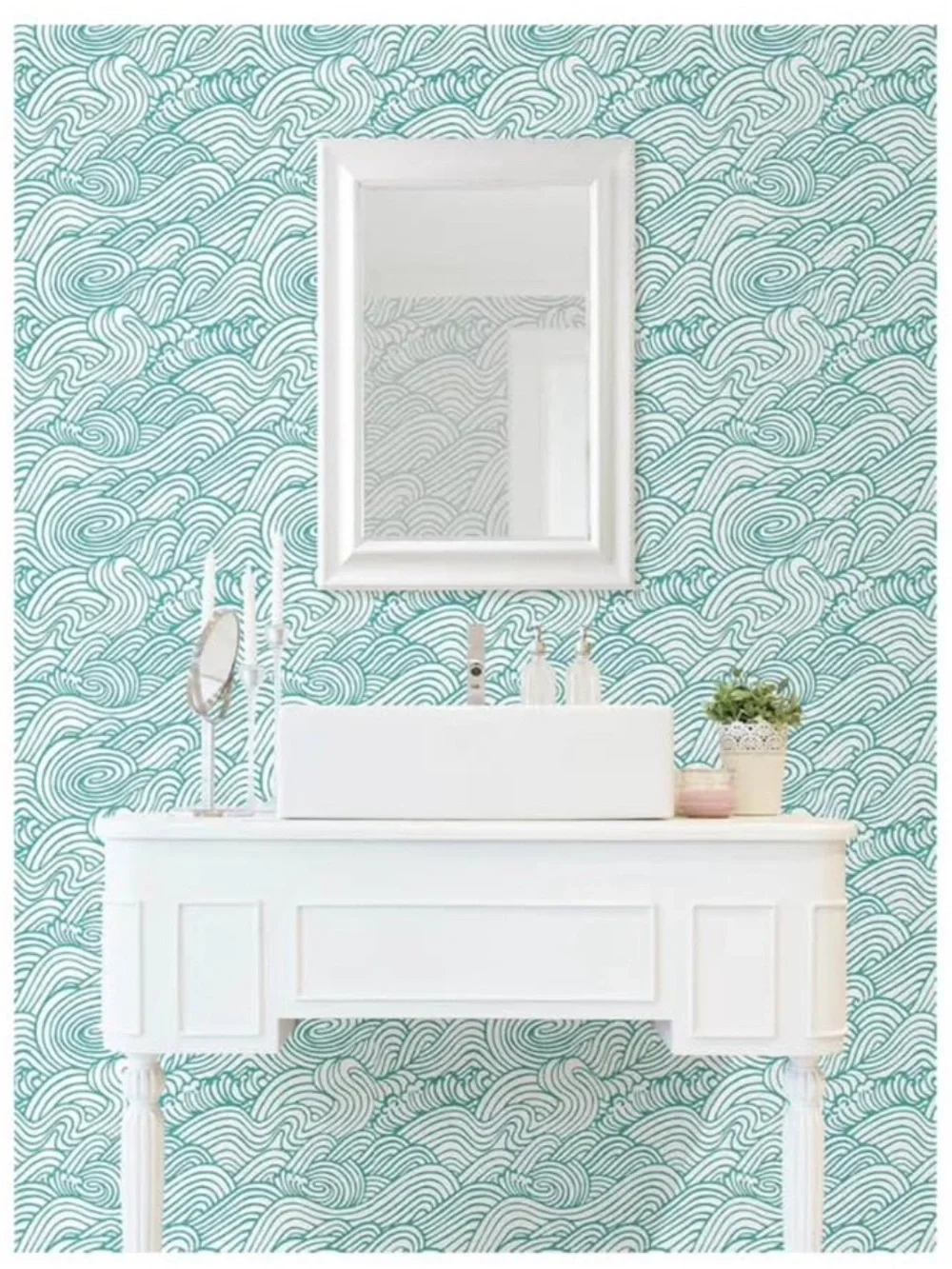 Contemporary Gray Wave Pattern Wallpaper - Elegant Wall Decor